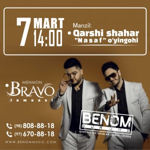 Benom Guruhi "Qarshi" shahrida!